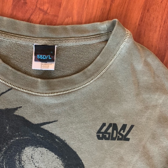 Vintage 55DSL Army Green Graphic Men’s Sweater XL - Picture 12 of 14